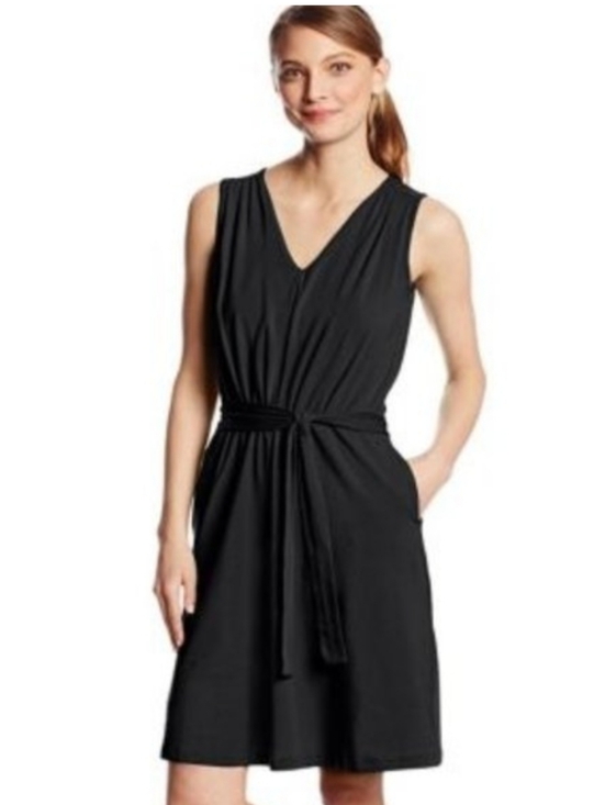 Ex Officio Dresses & Skirts - Ex-Officio Go-To 24 Hr. V-Neck Shelf Bra Travel Dress W/ Pockets Black Medium